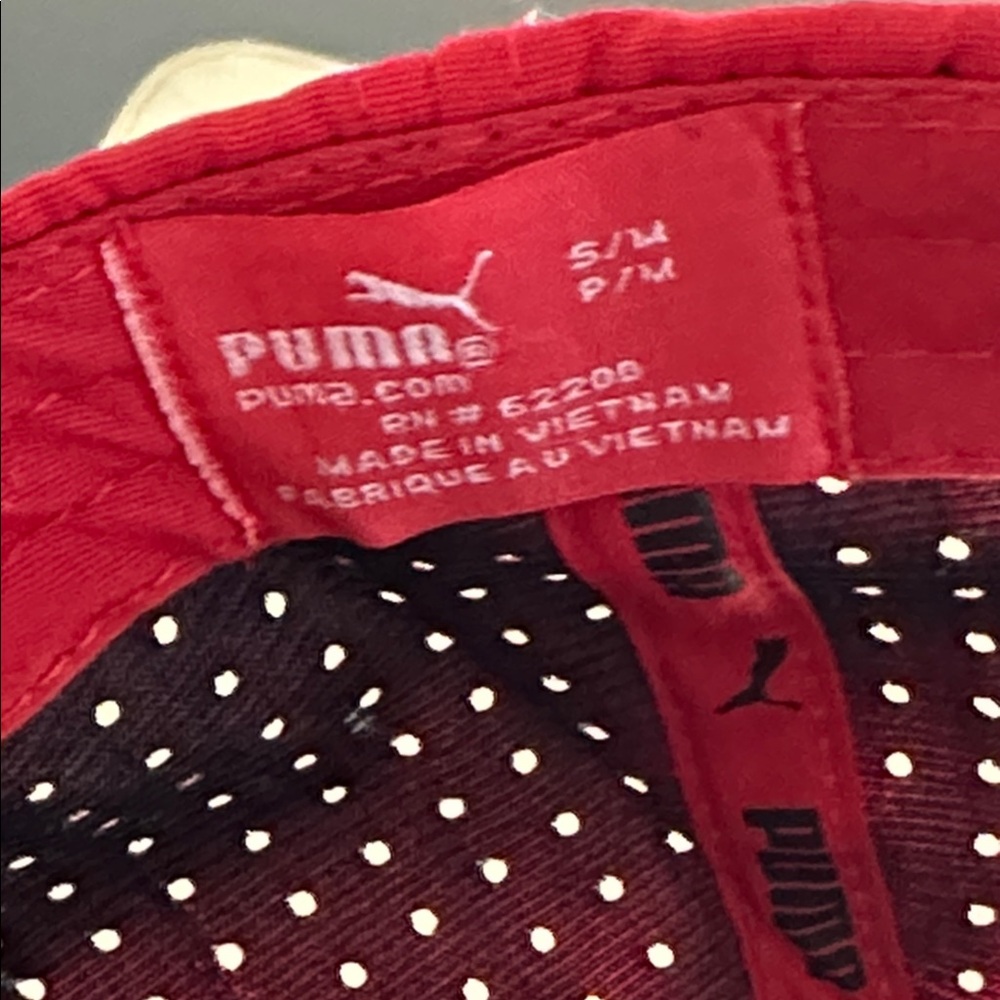 Puma new Bold Red breathable athletic Hat - Picture 9 of 9
